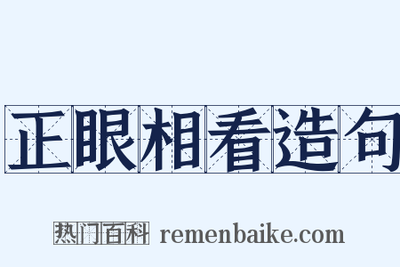 正眼相看造句是什么意思的图片